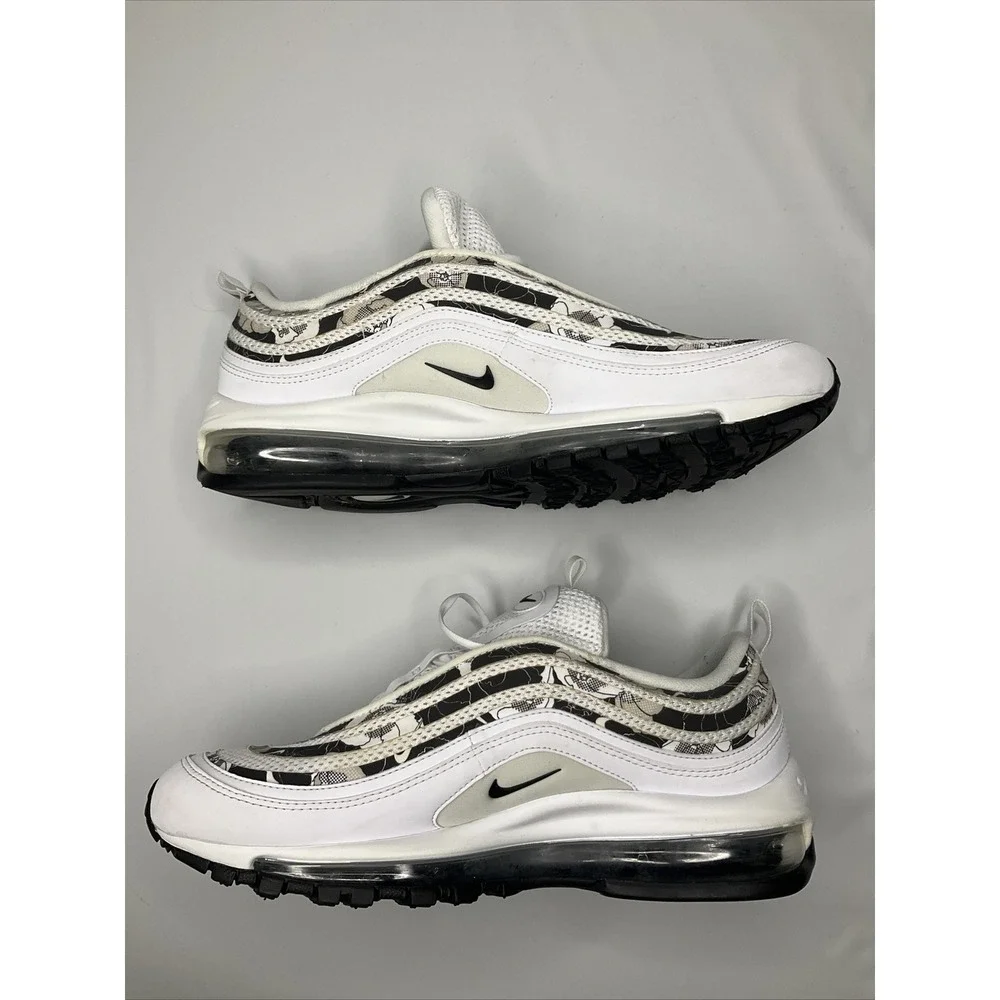 Nike Air Max 97 SE Sneakers Women Sz 9.5 Shoes White Floral BV0129-100 Running
